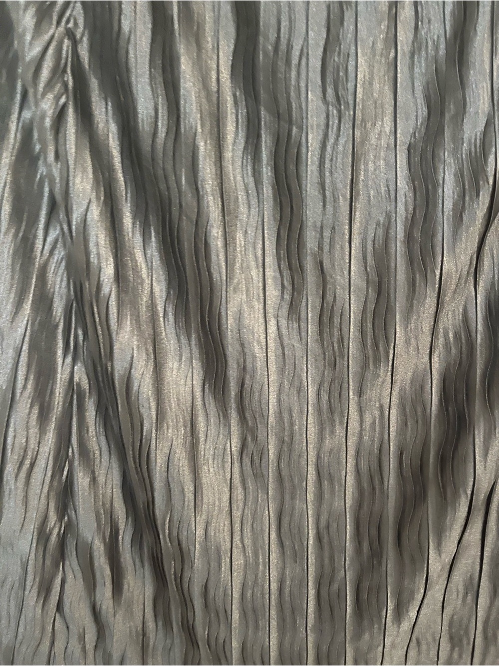SHEIN Metallic Silver Pleated Maxi Skirt